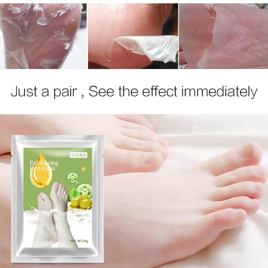 Aloe Vera Exfoliating Foot Mask for Peeling, Pedicure, and Heel Care