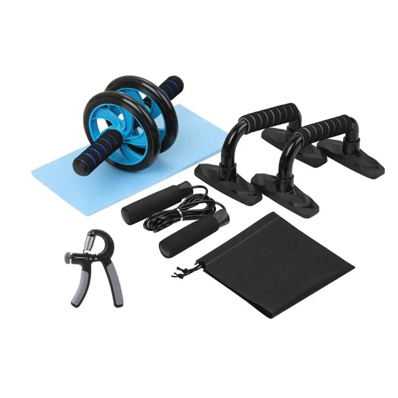 Load image into Gallery viewer, Home Fitness Set: Abdominal Wheel Roller, Push-Up Bar, and Jump Rope
