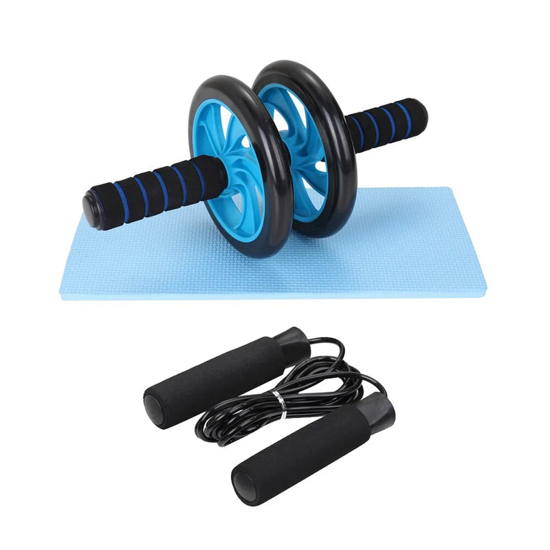 Load image into Gallery viewer, Home Fitness Set: Abdominal Wheel Roller, Push-Up Bar, and Jump Rope
